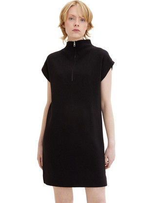 Tom Tailor Mini Φόρεμα Πλεκτό Μαύρο 1034500-14482