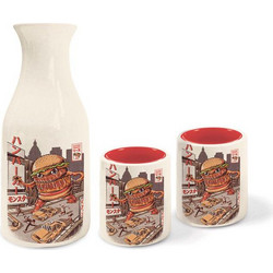 JAPANESE STYLE - Burgerzilla - Sake Bottle & 2 Sake Cups