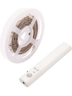 Ταινία led 2,4W 6V μπαταρίας 1m με αισθητήρα κίνησης θερμό φως 3000k στεγανή IP65 30000h - 145-70024