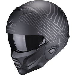 Scorpion Exo-Combat II Matt Black / Silver Κράνος Μηχανής Crossover / Modular 1350gr