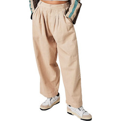 Free People Λινό Γυναικείο Παντελόνι Cargo Loose Εφαρμογή Μπεζ OB1626316
