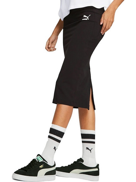 Puma Μίντι Φούστα Υφασμάτινη Ψηλόμεση Pencil Μαύρη 538274-01