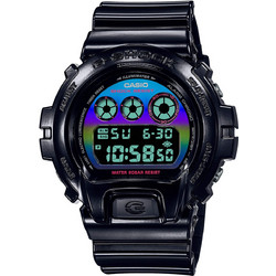 Casio G-Shock Ψηφιακό Ανδρικό Ρολόι Χρονογράφος με Μαύρο Καουτσούκ Λουράκι DW-6900RGB-1ER