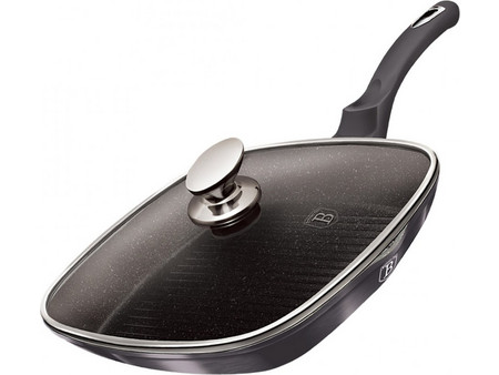 Berlinger Haus Metallic Line Carbon Pro Edition BH-6909 Σχαροτήγανο Αλουμινίου Αντικολλητικό Μαρμάρινη Επίστρωση με Καπάκι 28cm