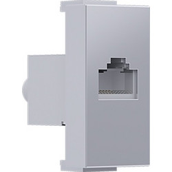 Acaelec Modys Πρίζα Δικτύου με Θωράκιση RJ45 CAT6a IP20 Ασημί (10101312545)