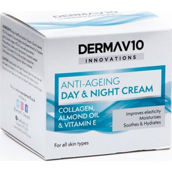Derma V10 Innovations Anti-Ageing Collagen Day & Night Cream 50ml