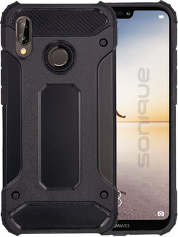 Sonique Heavy Armor Back Cover Black (Huawei P20 Lite)
