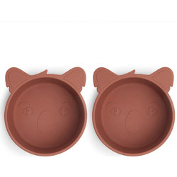 Nuuroo Alex Koala Μπολ Σιλικόνης Mahogany 2τμχ