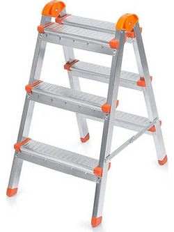 Perilla Double Step Διπλή Σκάλα Μεταλλική 2x3 Σκαλοπάτια PER12503