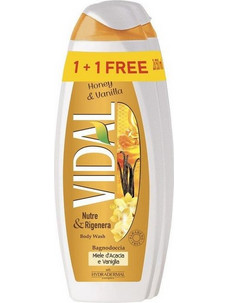 Vidal Honey & Vanilla Αφρόλουτρο σε Gel 2x750ml