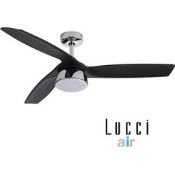 Beacon Lucci Air Bronx Ανεμιστήρας Οροφής 132cm 20W με Φως & Τηλεχειριστήριο Μαύρος