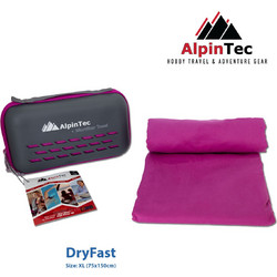 AlpinPro AlpinTec Πετσέτα Θαλάσσης Microfiber Μωβ 90x180cm