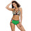 Marko Bkini Set Bikini Set Τριγωνάκι με Ενίσχυση Ψηλόμεσο Πράσινο Πολύχρωμο M-504-128742