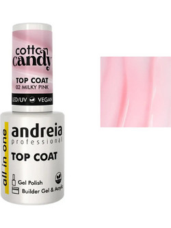 Andreia 02 Milky Pink Candy Top Coat Βερνίκι Νυχιών 10.5ml