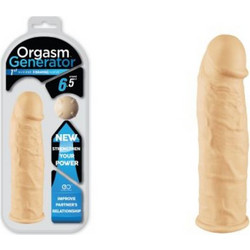 NMC Orgasm Generator Silicone Sleeve Κάλυμμα Επιμήκυνσης Πέους με Δόνηση 16cm Flesh