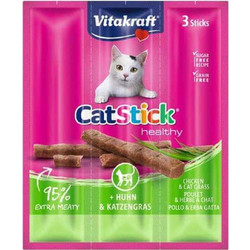 Vitakraft CatStick with Chicken & Cat Grass 3x18gr