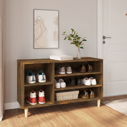 vidaXL Παπουτσοθήκη Ξύλινη Μαύρη Μ102xΠ36xΥ60cm 819745