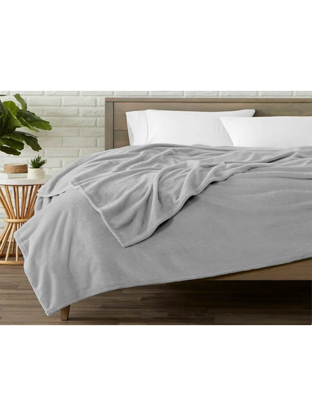 Κουβέρτα Fleece OneColor Γαρύφαλλο - Γκρι, 220x260