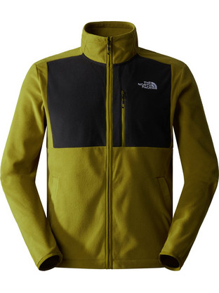 The North Face Ανδρική Ζακέτα Fleece με Κουκούλα και Φερμουάρ Χακί NF0A3YG5-KTI