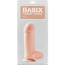 Pipedream Basix Rubber Works 7" Ρεαλιστικό Dildo με Βεντούζα & Όρχεις 14cm Flesh