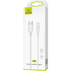 USAMS καλώδιο Micro USB σε USB US-SJ268, 2A, 1m, λευκό (SJ268USB02)