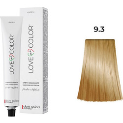 Dott. Solari Love Me Color 9.3 Ξανθό Πολύ Ανοιχτό Ντορέ Μόνιμη Βαφή Μαλλιών 100ml
