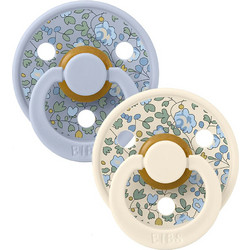 BIBS x Liberty Colour Πιπίλες Καουτσούκ 0m+ Eloise Dusty Blue 2τμχ