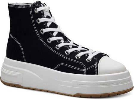 Tamaris Γυναικεία Sneakers Flatforms Μποτάκια Μαύρα 1-1-25216-20-001