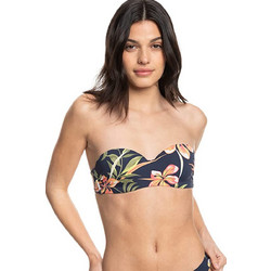 Roxy Bikini Top Strapless Floral Navy Μπλε ERJX305032-BSP6