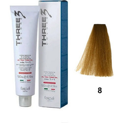 Faipa Three Color 8 Ξανθό Ανοιχτό Μόνιμη Βαφή Μαλλιών 120ml