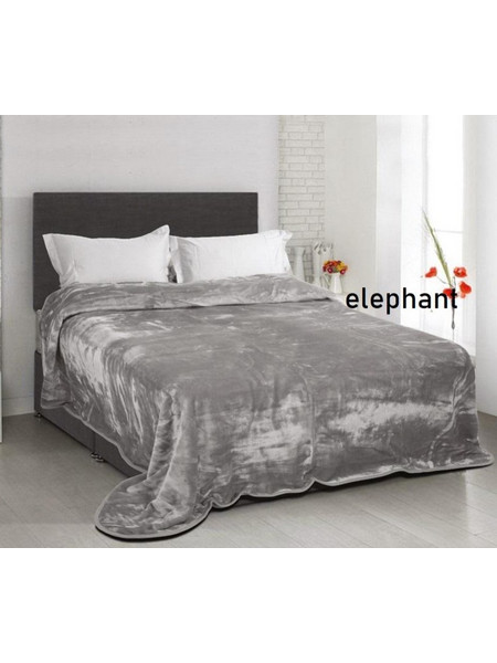 Κουβέρτα μονή 160Χ220 Soft Velvet βελουτέ Flamingo χρώμα elephant