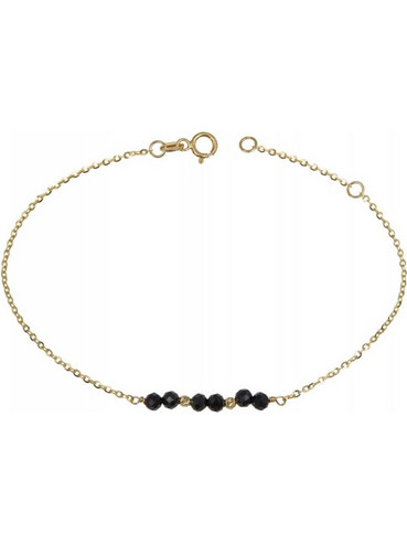 Χρυσό βραχιόλι black spinel Κ14 045994 045994 Χρυσός 14 Καράτια