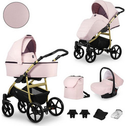 Kunert Mata Καρότσι Μωρού 3 σε 1 Pink Golden Frame