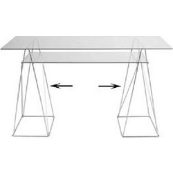 Kare Design Polar Γραφείο Γυάλινο 135x65x74cm 41910