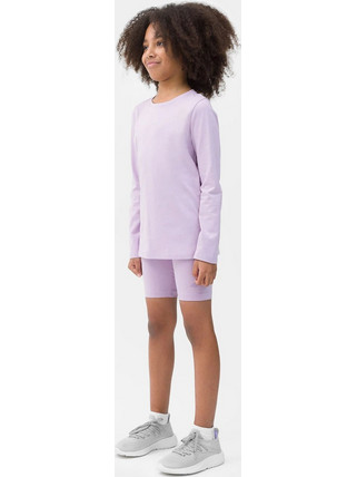 4F GIRL'S KNITTED BIKER LEGGINGS ΜΩΒ