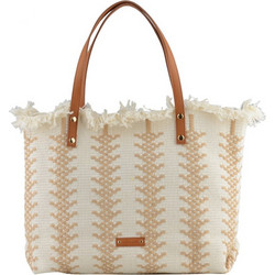 Τσάντα shopping ώμου πλεκτή, Mia Joy σε λευκό χρώμα TGG2M7 - 28155-16