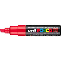 Posca Μαρκαδόρος Σχεδίου Chisel Tip 8mm Κόκκινος PC-8KT