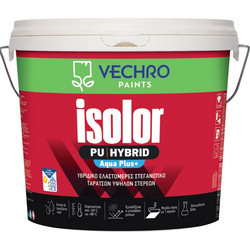Vechro Isolor PU-Hybrid Aqua Plus+ Ελαστομερές Επαλειφόμενο Υβριδικό Στεγανωτικό Ταράτσας Λευκό 3lt