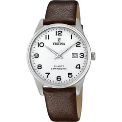 Festina Ανδρικό Ρολόι με Καφέ Δερμάτινο Λουράκι F20512/1