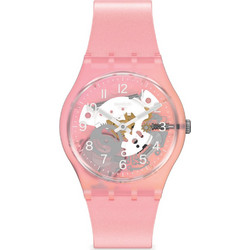Swatch Γυναικείο Ρολόι με Ροζ Καουτσούκ Λουράκι GP173