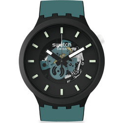 Swatch Γυναικείο Ρολόι με Μπλε Καουτσούκ Λουράκι SB03B107