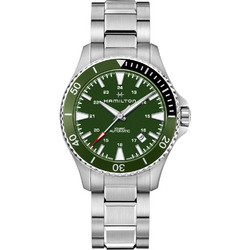 Hamilton Khaki Navy Ανδρικό Ρολόι Αυτόματο με Ασημί Μεταλλικό Μπρασελέ H82375161