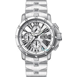 Venus Chrono Ανδρικό Ρολόι Χρονογράφος Αυτόματο με Ασημί Μεταλλικό Μπρασελέ VE-1301A1-13-B1