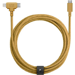 Native Union Belt Cable Duo USB to Type-C / Lightning - Kraft