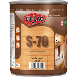 ER-LAC S-70 Βερνίκι Πολυουρεθάνης Διάφανο Satin 0.180lt
