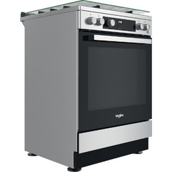 Whirlpool WS67G1CMX/MEA Κουζίνα Αερίου 71lt με Εστίες Αερίου 60cm Inox