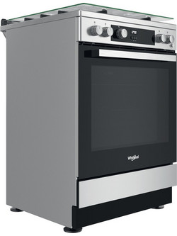 Whirlpool WS67G1CMX/MEA Κουζίνα Αερίου 71lt με Εστίες Αερίου 60cm Inox