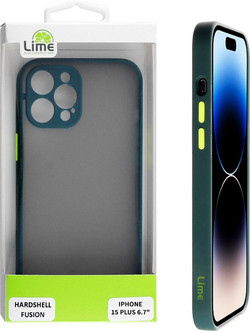 Lime Successories Lime Θηκη Iphone 15 Plus 6.7'' Hardshell Fusion Full Camera Protection Green With Yellow KEYS