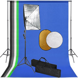 vidaXL 3067098 Kit με Φόντο Ανακλαστήρες & Soft Box