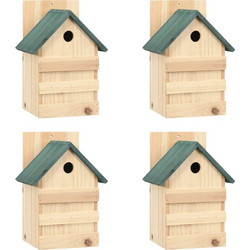 vidaXL Φωλιές Πουλιών 4 τεμ. 23 x 19 x 33 εκ. από Ξύλο Ελάτης 47248